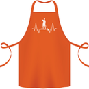 Paddleboard Pulse Paddle Boarding ECG Cotton Apron 100% Organic Orange