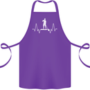 Paddleboard Pulse Paddle Boarding ECG Cotton Apron 100% Organic Purple