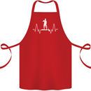 Paddleboard Pulse Paddle Boarding ECG Cotton Apron 100% Organic Red