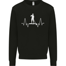 Paddleboard Pulse Paddle Boarding ECG Kids Sweatshirt Jumper Black