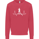 Paddleboard Pulse Paddle Boarding ECG Kids Sweatshirt Jumper Heliconia