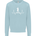 Paddleboard Pulse Paddle Boarding ECG Kids Sweatshirt Jumper Light Blue