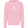 Paddleboard Pulse Paddle Boarding ECG Kids Sweatshirt Jumper Light Pink
