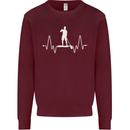 Paddleboard Pulse Paddle Boarding ECG Kids Sweatshirt Jumper Maroon