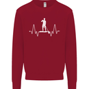 Paddleboard Pulse Paddle Boarding ECG Kids Sweatshirt Jumper Red