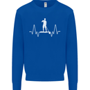 Paddleboard Pulse Paddle Boarding ECG Kids Sweatshirt Jumper Royal Blue