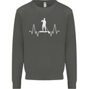 Paddleboard Pulse Paddle Boarding ECG Kids Sweatshirt Jumper Storm Grey