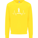 Paddleboard Pulse Paddle Boarding ECG Kids Sweatshirt Jumper Yellow