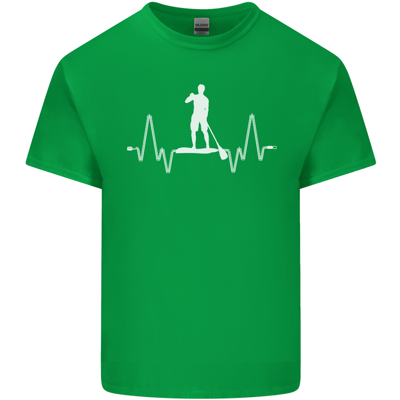 Paddleboard Pulse Paddle Boarding ECG Kids T-Shirt Childrens Irish Green