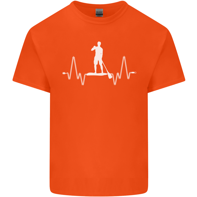 Paddleboard Pulse Paddle Boarding ECG Kids T-Shirt Childrens Orange