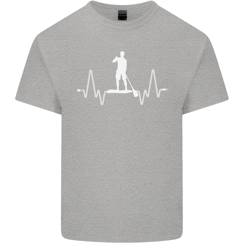 Paddleboard Pulse Paddle Boarding ECG Kids T-Shirt Childrens Sports Grey
