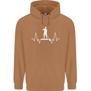 Paddleboard Pulse Paddle Boarding ECG Mens 80% Cotton Hoodie Caramel Latte
