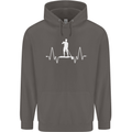 Paddleboard Pulse Paddle Boarding ECG Mens 80% Cotton Hoodie Charcoal