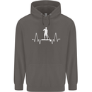 Paddleboard Pulse Paddle Boarding ECG Mens 80% Cotton Hoodie Charcoal