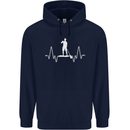 Paddleboard Pulse Paddle Boarding ECG Mens 80% Cotton Hoodie Navy Blue