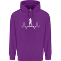 Paddleboard Pulse Paddle Boarding ECG Mens 80% Cotton Hoodie Purple