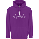 Paddleboard Pulse Paddle Boarding ECG Mens 80% Cotton Hoodie Purple