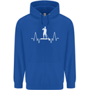Paddleboard Pulse Paddle Boarding ECG Mens 80% Cotton Hoodie Royal Blue