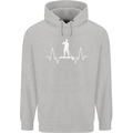 Paddleboard Pulse Paddle Boarding ECG Mens 80% Cotton Hoodie Sports Grey
