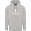 Paddleboard Pulse Paddle Boarding ECG Mens 80% Cotton Hoodie Sports Grey