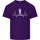 Paddleboard Pulse Paddle Boarding ECG Mens Cotton T-Shirt Tee Top Purple
