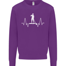 Paddleboard Pulse Paddle Boarding ECG Mens Sweatshirt Jumper Purple