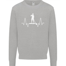 Paddleboard Pulse Paddle Boarding ECG Mens Sweatshirt Jumper Sports Grey
