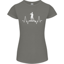 Paddleboard Pulse Paddle Boarding ECG Womens Petite Cut T-Shirt Charcoal