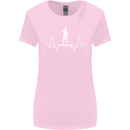 Paddleboard Pulse Paddle Boarding ECG Womens Wider Cut T-Shirt Light Pink