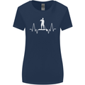 Paddleboard Pulse Paddle Boarding ECG Womens Wider Cut T-Shirt Navy Blue