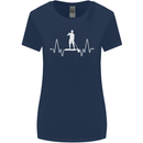Paddleboard Pulse Paddle Boarding ECG Womens Wider Cut T-Shirt Navy Blue