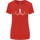 Paddleboard Pulse Paddle Boarding ECG Womens Wider Cut T-Shirt Red