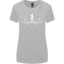 Paddleboard Pulse Paddle Boarding ECG Womens Wider Cut T-Shirt Sports Grey