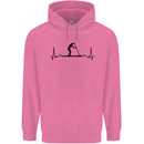 Paddleboarding ECG Paddleboard Pulse Childrens Kids Hoodie Azalea