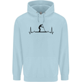 Paddleboarding ECG Paddleboard Pulse Childrens Kids Hoodie Light Blue