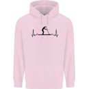 Paddleboarding ECG Paddleboard Pulse Childrens Kids Hoodie Light Pink