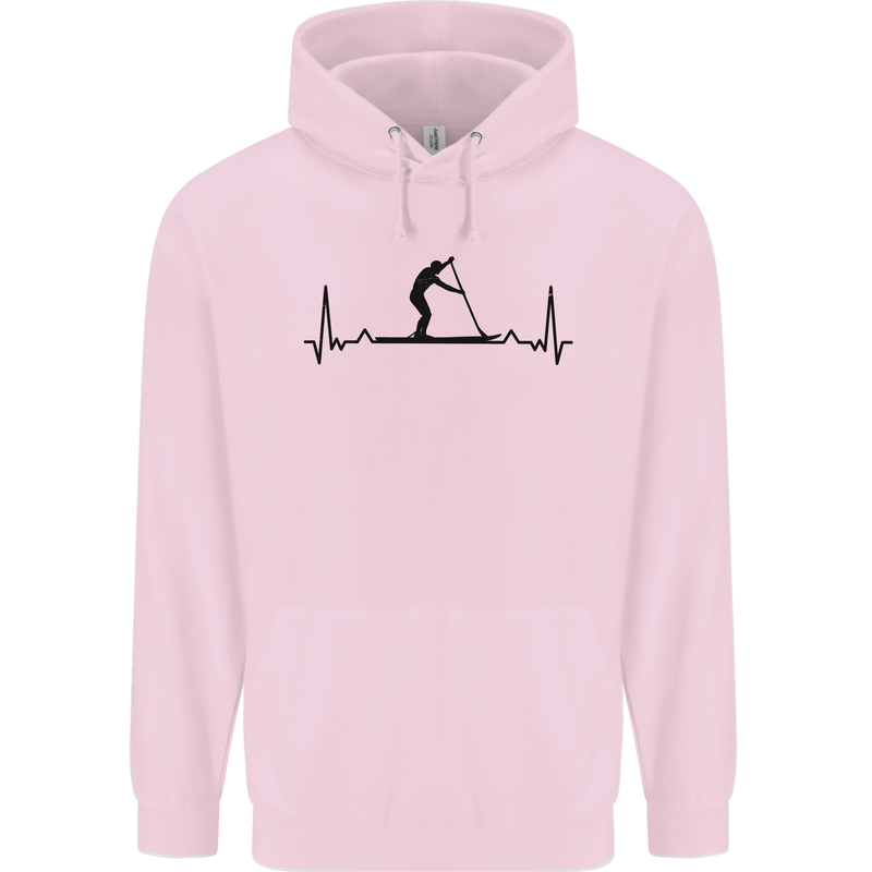 Paddleboarding ECG Paddleboard Pulse Childrens Kids Hoodie Light Pink