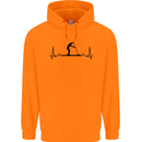 Paddleboarding ECG Paddleboard Pulse Childrens Kids Hoodie Orange