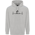 Paddleboarding ECG Paddleboard Pulse Childrens Kids Hoodie Sports Grey