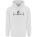 Paddleboarding ECG Paddleboard Pulse Childrens Kids Hoodie White