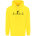 Paddleboarding ECG Paddleboard Pulse Childrens Kids Hoodie Yellow