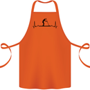 Paddleboarding ECG Paddleboard Pulse Cotton Apron 100% Organic Orange