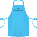 Paddleboarding ECG Paddleboard Pulse Cotton Apron 100% Organic Turquoise