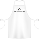 Paddleboarding ECG Paddleboard Pulse Cotton Apron 100% Organic White