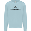 Paddleboarding ECG Paddleboard Pulse Kids Sweatshirt Jumper Light Blue