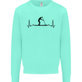 Paddleboarding ECG Paddleboard Pulse Kids Sweatshirt Jumper Peppermint