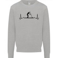 Paddleboarding ECG Paddleboard Pulse Kids Sweatshirt Jumper Sports Grey