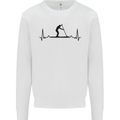 Paddleboarding ECG Paddleboard Pulse Kids Sweatshirt Jumper White