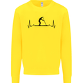Paddleboarding ECG Paddleboard Pulse Kids Sweatshirt Jumper Yellow