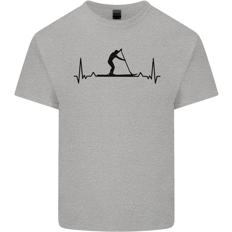 Paddleboarding ECG Paddleboard Pulse Kids T-Shirt Childrens Sports Grey